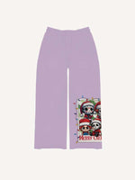 Christmas Horror Print Elastic Waist Pants