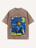 Paolo Maldini Print Round Neck T-shirt