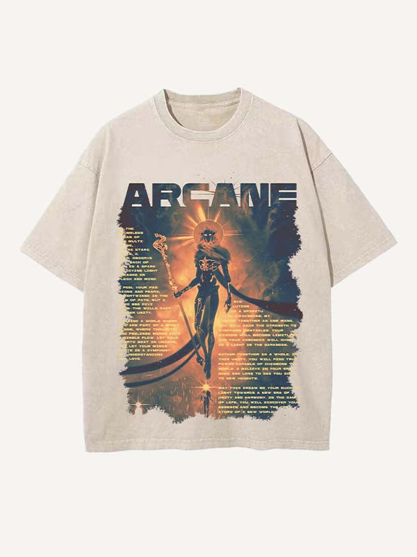 Arcane Print Round Neck T-shirt