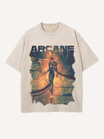 Arcane Print Round Neck T-shirt