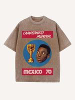 Pelé Print Round Neck T-shirt