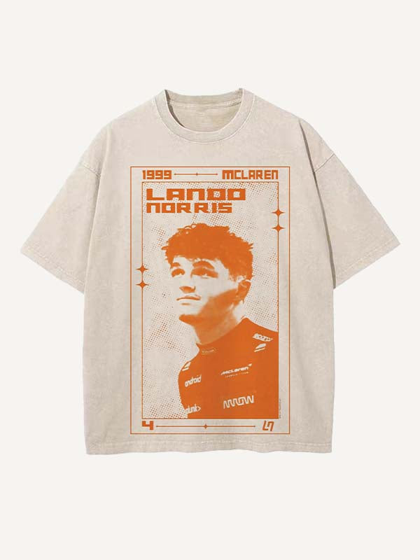 Lando Norris Print Round Neck T-shirt