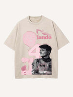 Lando Norris Print Round Neck T-shirt
