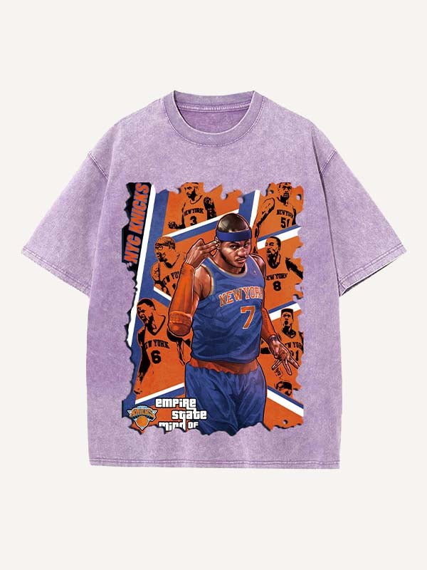 Carmelo Anthony Print Round Neck T-shirt