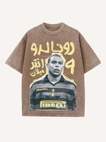 Ronaldo Print Round Neck T-shirt