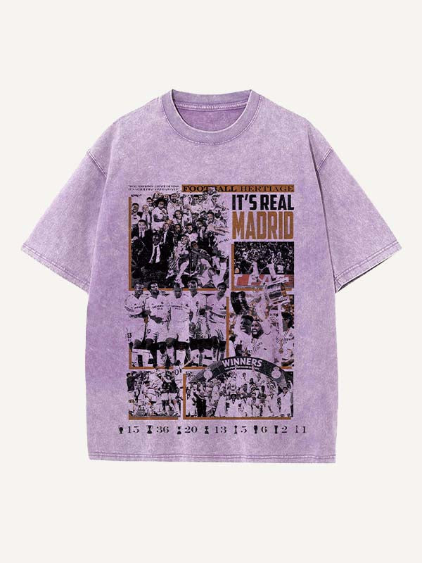 Real Madrid Print Round Neck T-shirt