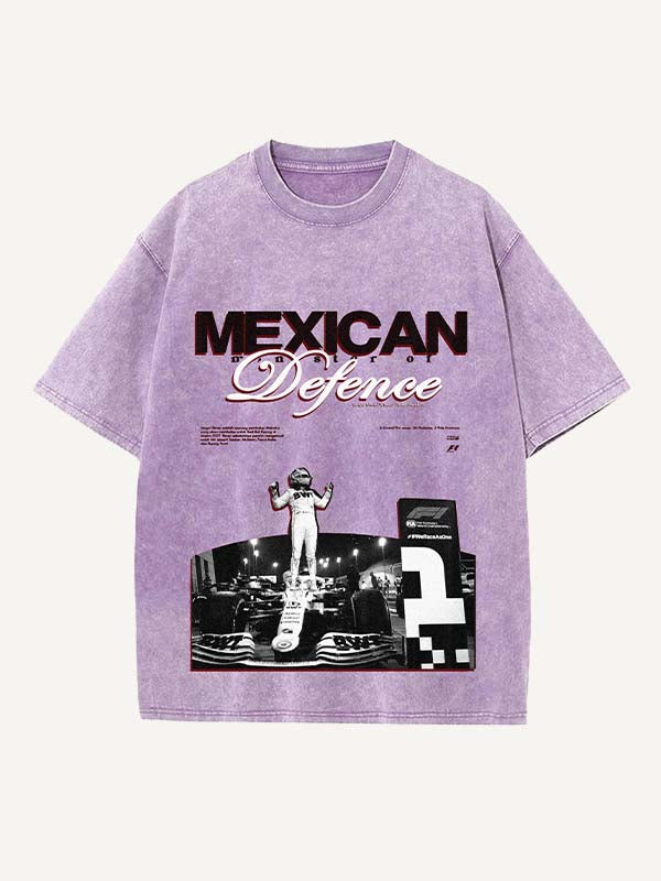 Sergio Perez Print Round Neck T-shirt