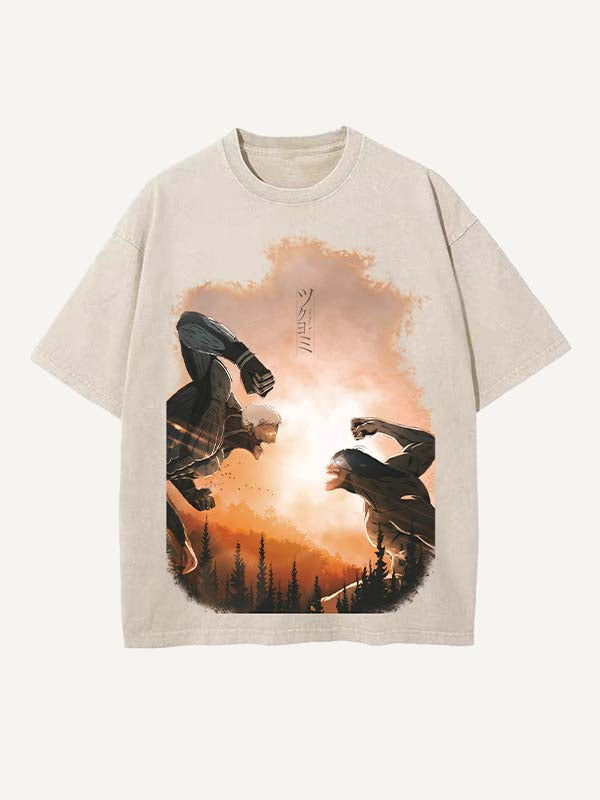 Attack on Titan Print Round Neck T-shirt