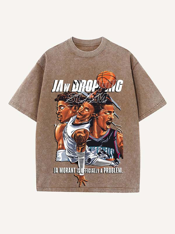 Ja Morant Print Round Neck T-shirt