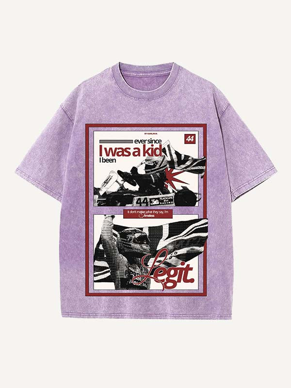 Lewis Hamilton Print Round Neck T-shirt