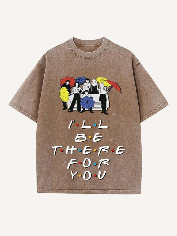 Friends Print Round Neck T-shirt