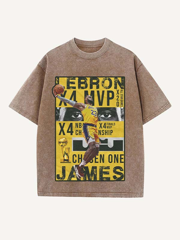 LeBron James Print Round Neck T-shirt