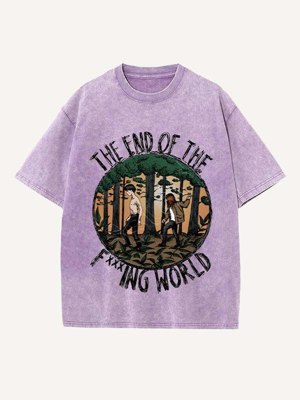 The End of the Fxxxing World Print Round Neck T-shirt
