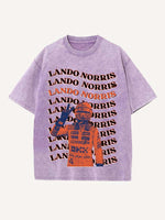 Lando Norris Print Round Neck T-shirt