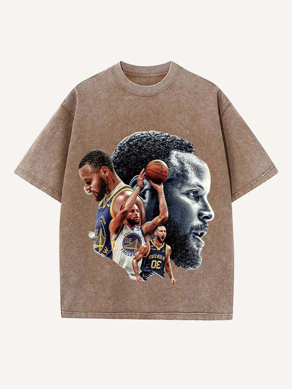 Stephen Curry Print Round Neck T-shirt