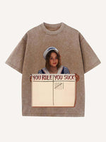 Stranger Things Print Round Neck T-shirt