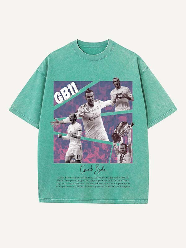 Gareth Bale Print Round Neck T-shirt