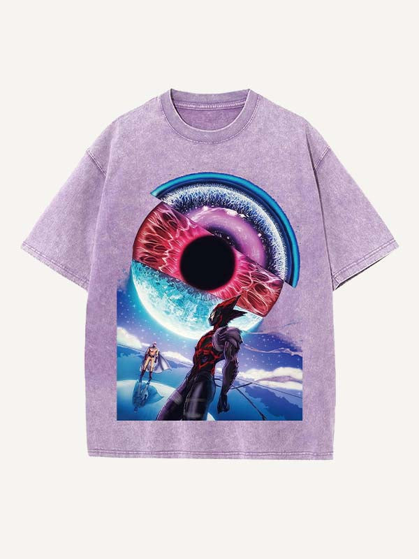 One-Punch Man Print Round Neck T-shirt
