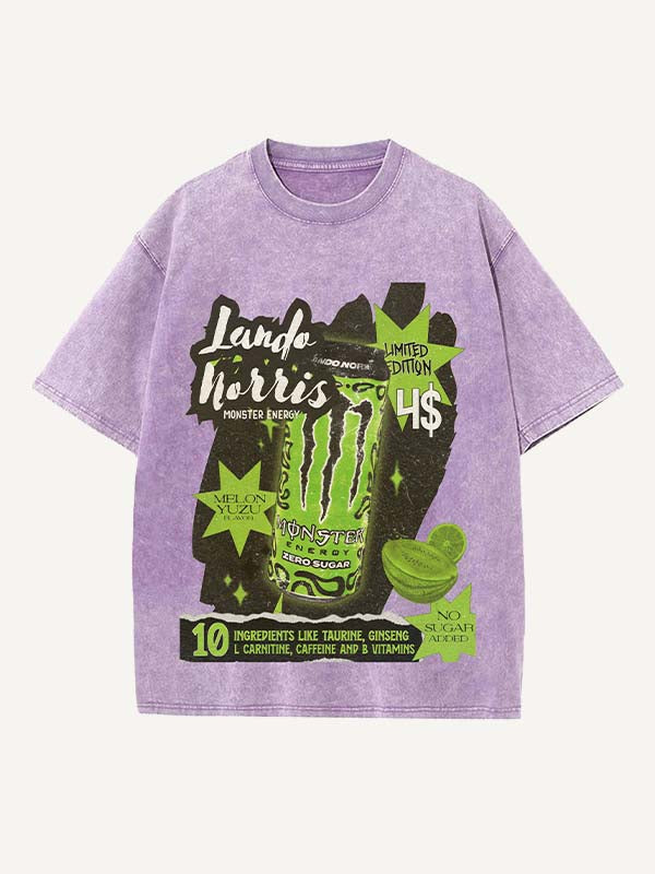 Lando Norris Print Round Neck T-shirt