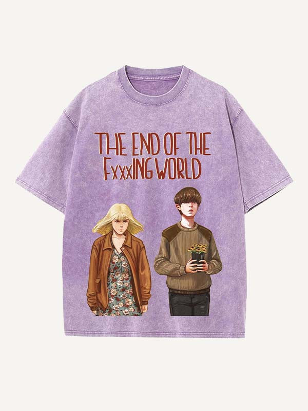 The End of the Fxxxing World Print Round Neck T-shirt