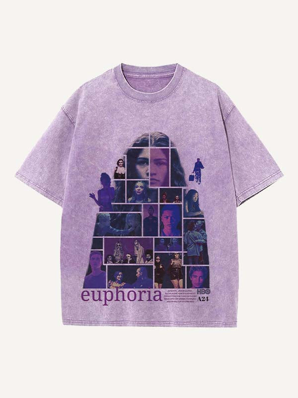 Euphoria Print Round Neck T-shirt