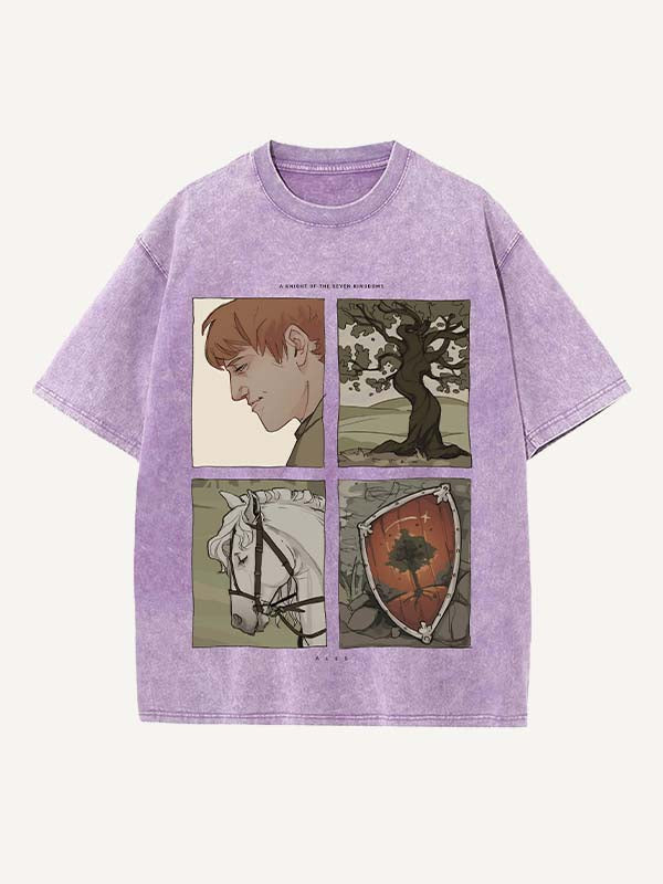 A Knight of the Seven Kingdoms Print Round Neck T-shirt