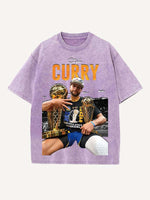 Stephen Curry Print Round Neck T-shirt