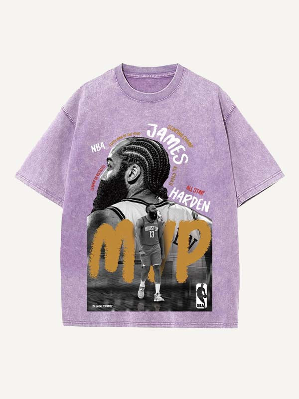 James Harden Print Round Neck T-shirt