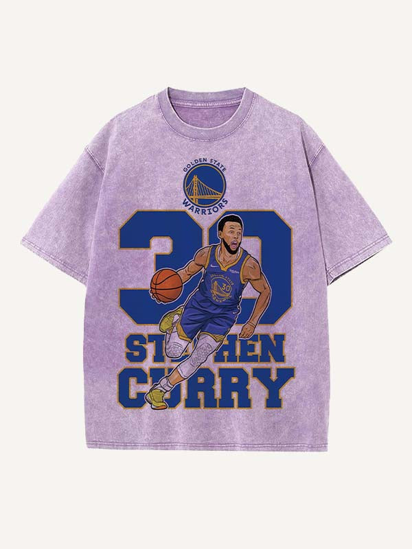 Stephen Curry Print Round Neck T-shirt