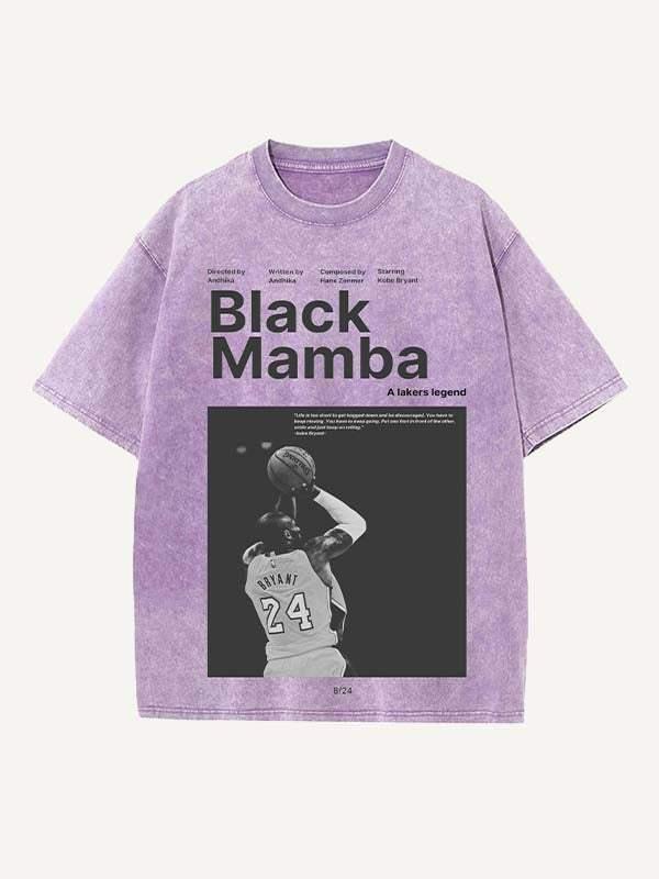 Kobe Bryant Print Round Neck T-shirt