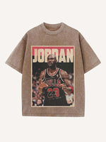 Michael Jordan Print Round Neck T-shirt