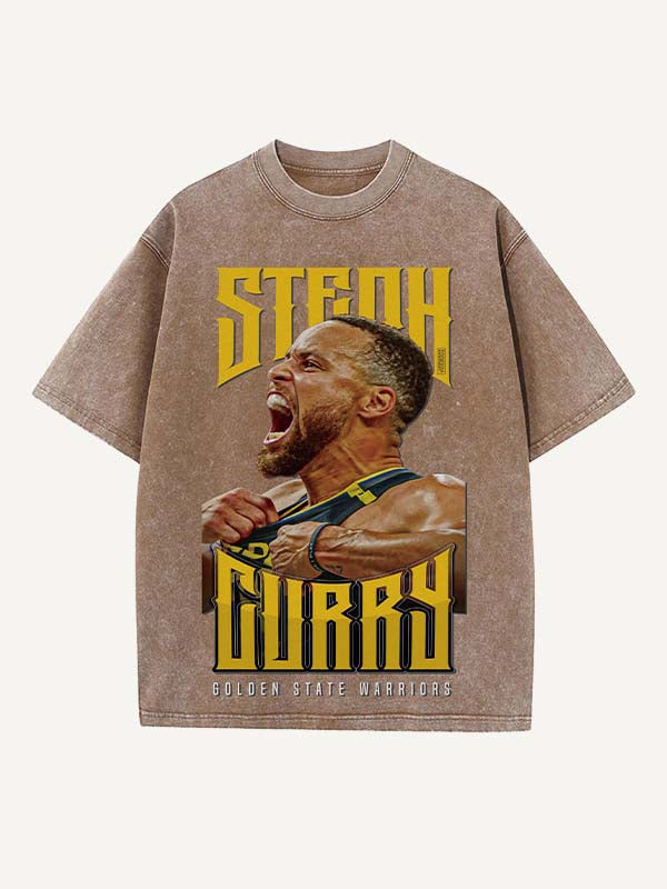Stephen Curry Print Round Neck T-shirt