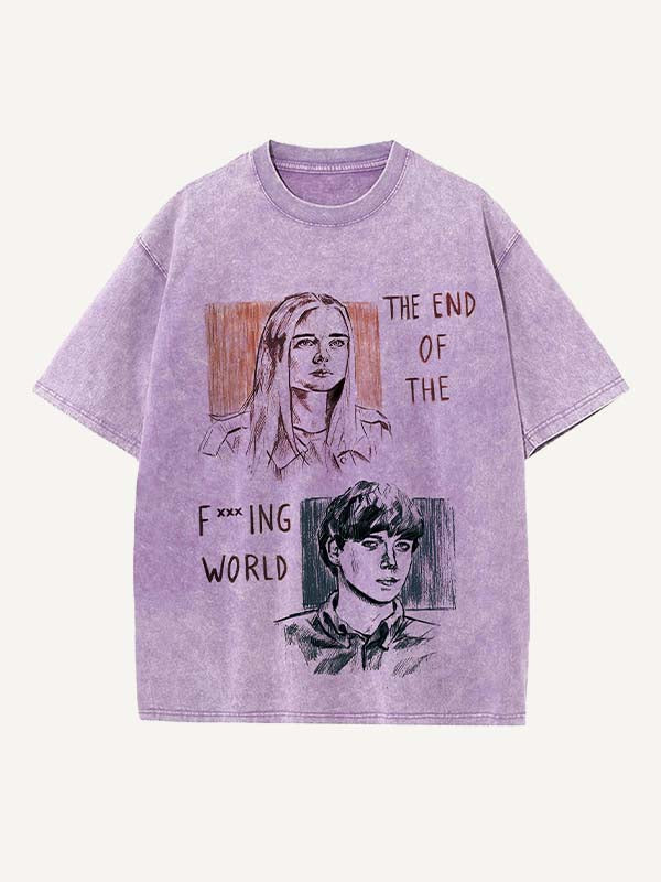 The End of the Fxxxing World Print Round Neck T-shirt