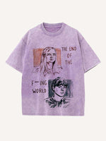 The End of the Fxxxing World Print Round Neck T-shirt