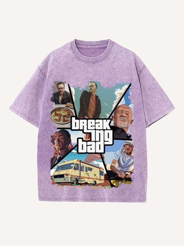 Breaking Bad Print Round Neck T-shirt