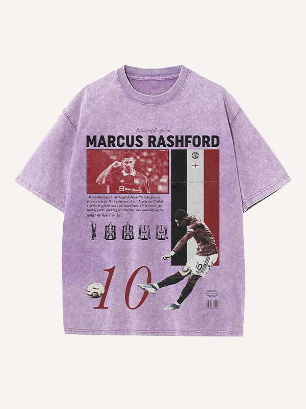 Marcus Rashford Print Round Neck T-shirt