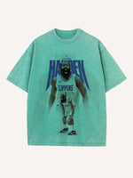 James Harden Print Round Neck T-shirt