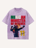 Sergio Perez Print Round Neck T-shirt