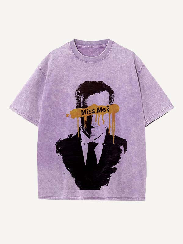 Sherlock Print Round Neck T-shirt