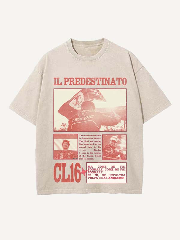 Charles Leclerc Print Round Neck T-shirt
