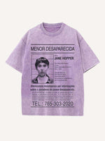 Stranger Things Print Round Neck T-shirt