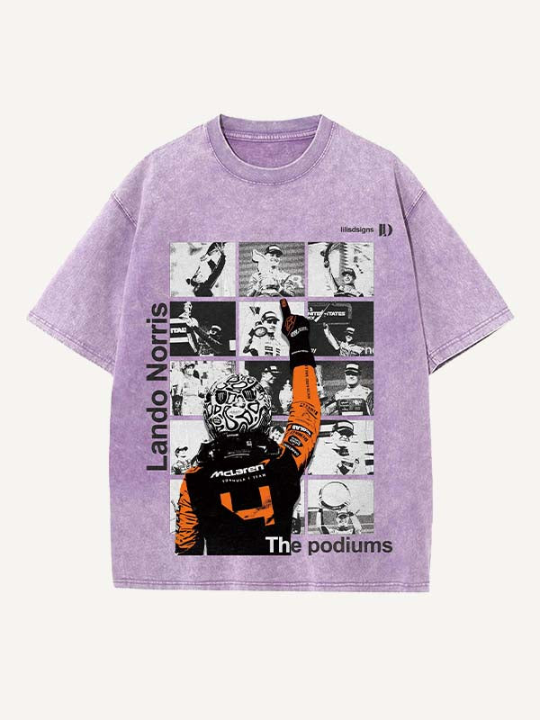 Lando Norris Print Round Neck T-shirt