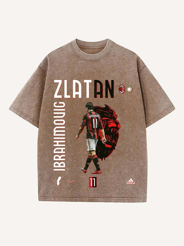 Zlatan Ibrahimović Print Round Neck T-shirt