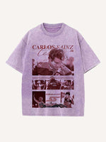 Carlos Sainz Print Round Neck T-shirt