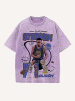 Stephen Curry Print Round Neck T-shirt