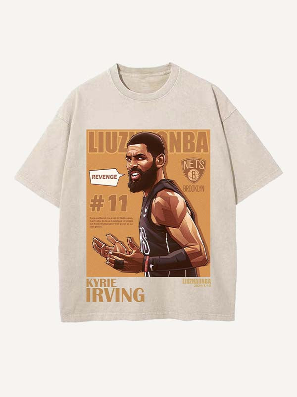 Kyrie Irving Print Round Neck T-shirt