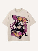 Soul Eater Print Round Neck T-shirt