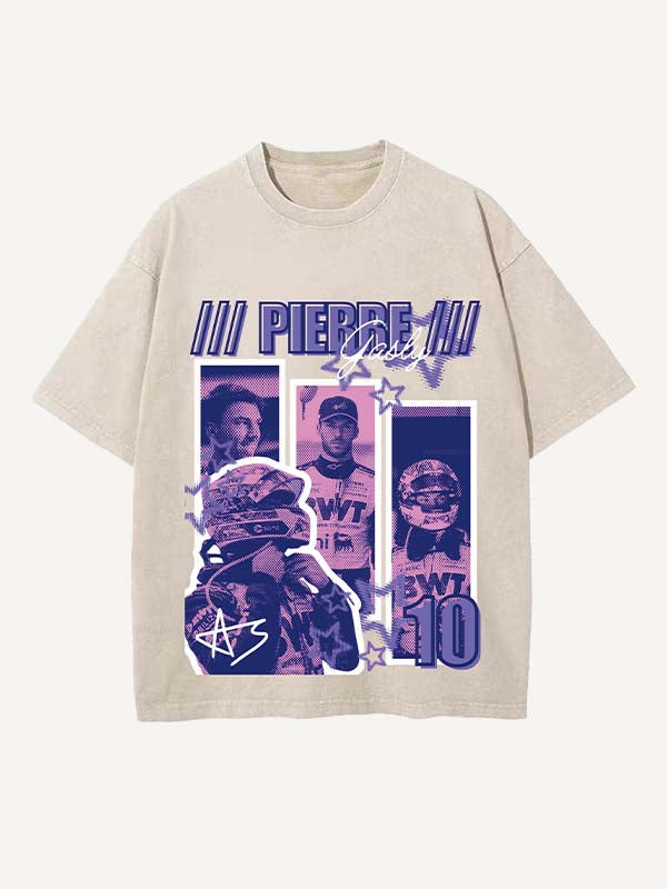 Pierre Gasly Print Round Neck T-shirt