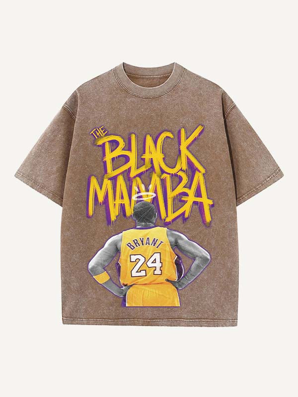 Kobe Bryant Print Round Neck T-shirt