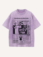 Marcus Rashford Print Round Neck T-shirt